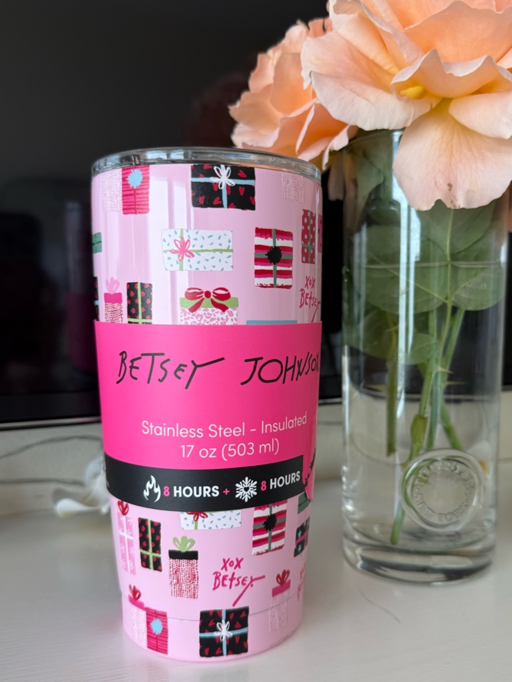 Betsey Johnson stainless steel 17 ounce insulated cup - Picture 7 of 7